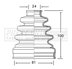 Bellow Kit, drive shaft (FCB2665)