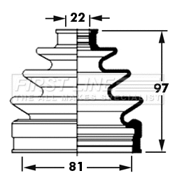 Bellow Kit, drive shaft (FCB2380)