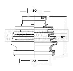 Bellow Kit, drive shaft (FCB2576)