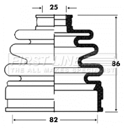 Bellow Kit, drive shaft (FCB2834)