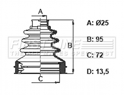 Bellow Kit, drive shaft (FCB6392)