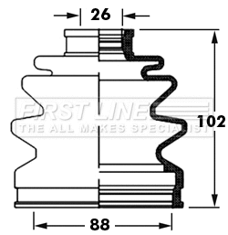 Bellow Kit, drive shaft (FCB2388)