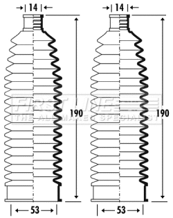 Bellow Kit, steering (FSG3362)