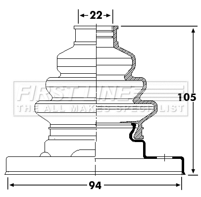Bellow Kit, drive shaft (FCB6238)