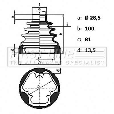 Bellow Kit, drive shaft (FCB6440)