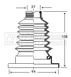 Bellow Kit, drive shaft (FCB2788)