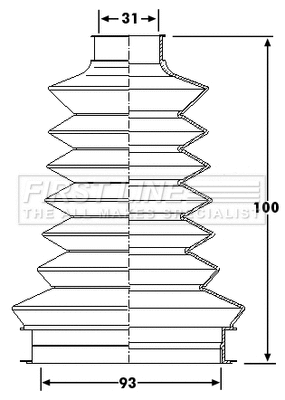 Bellow Kit, drive shaft (FCB6202)