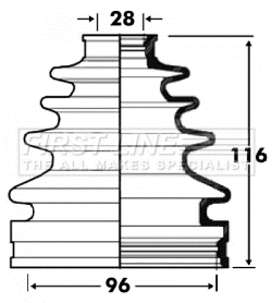 Bellow Kit, drive shaft (FCB2874)