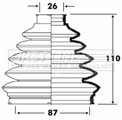Bellow Kit, drive shaft (FCB6097)