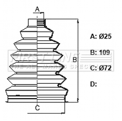 Bellow Kit, drive shaft (FCB6122)