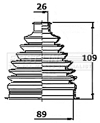 Bellow Kit, drive shaft (FCB6150)