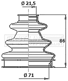Bellow Kit, drive shaft (FCB6346)