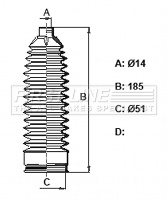 Bellow Kit, steering (FSG3435)