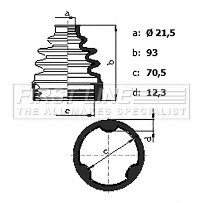 Bellow Kit, drive shaft (FCB6441)