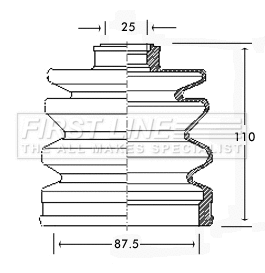 Bellow Kit, drive shaft (FCB2267)