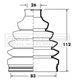 Bellow Kit, drive shaft (FCB6080)