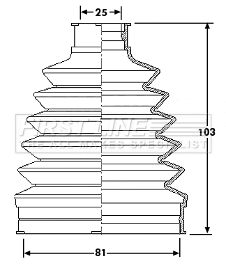 Bellow Kit, drive shaft (FCB6210)