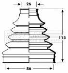 Bellow Kit, drive shaft (FCB2799)