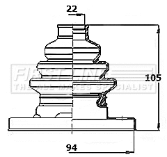 Bellow Kit, drive shaft (FCB6317)