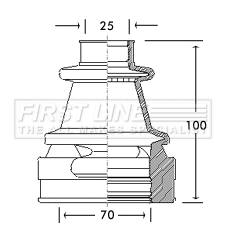 Bellow Kit, drive shaft (FCB2772)