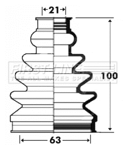 Bellow Kit, drive shaft (FCB2920)