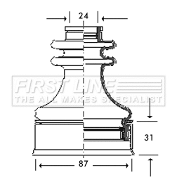Bellow Kit, drive shaft (FCB2778)