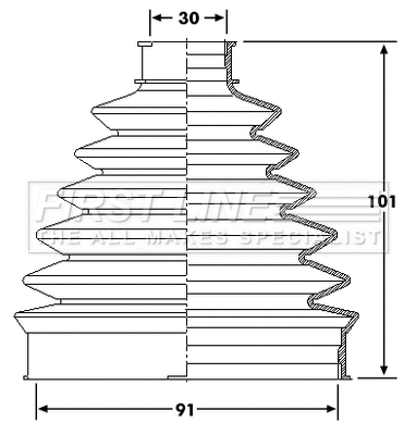 Bellow Kit, drive shaft (FCB6194)