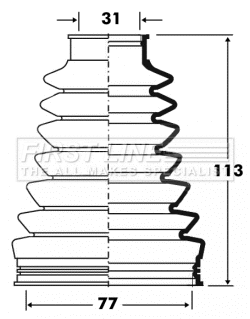 Bellow Kit, drive shaft (FCB2831)