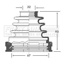 Bellow Kit, drive shaft (FCB2728)