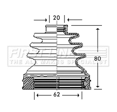 Bellow Kit, drive shaft (FCB2786)