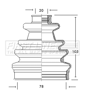 Bellow Kit, drive shaft (FCB2041)