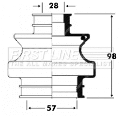 Bellow Kit, drive shaft (FCB6093)