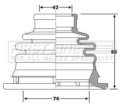 Bellow Kit, drive shaft (FCB6197)