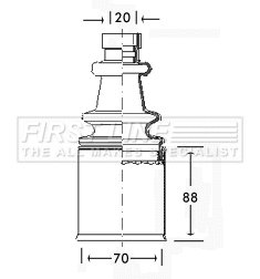 Bellow Kit, drive shaft (FCB2547)