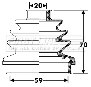 Bellow Kit, drive shaft (FCB6281)