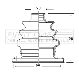 Bellow Kit, drive shaft (FCB2766)