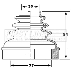 Bellow Kit, drive shaft (FCB6192)