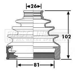 Bellow Kit, drive shaft (FCB6267)