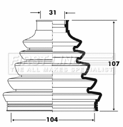Bellow Kit, drive shaft (FCB6087)