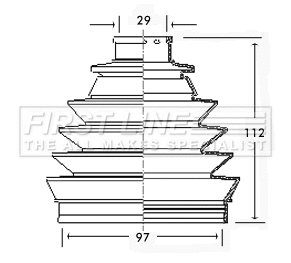 Bellow Kit, drive shaft (FCB2321)
