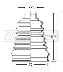 Bellow Kit, drive shaft (FCB2318)