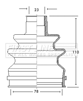 Bellow Kit, drive shaft (FCB2111)