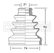Bellow Kit, drive shaft (FCB2755)