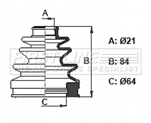 Bellow Kit, drive shaft (FCB6360)