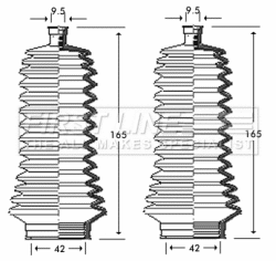 Bellow Kit, steering (FSG3249)