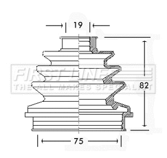 Bellow Kit, drive shaft (FCB2260)