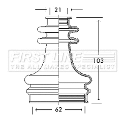 Bellow Kit, drive shaft (FCB2670)