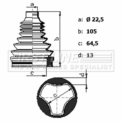 Bellow Kit, drive shaft (FCB6434)