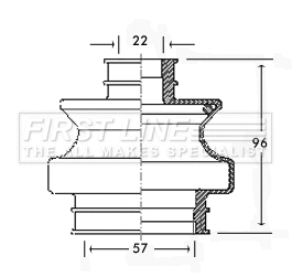 Bellow Kit, drive shaft (FCB2305)