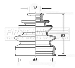 Bellow Kit, drive shaft (FCB2243)
